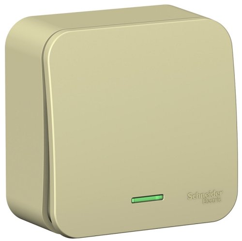 Выключатель с подсветкой накладной Systeme Electric Blanca 1-кл. бежевый фото Выключатель с подсветкой накладной Systeme Electric Blanca 1-кл. бежевый картинка